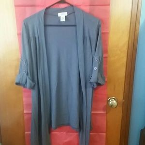 Size XL gray cardigan